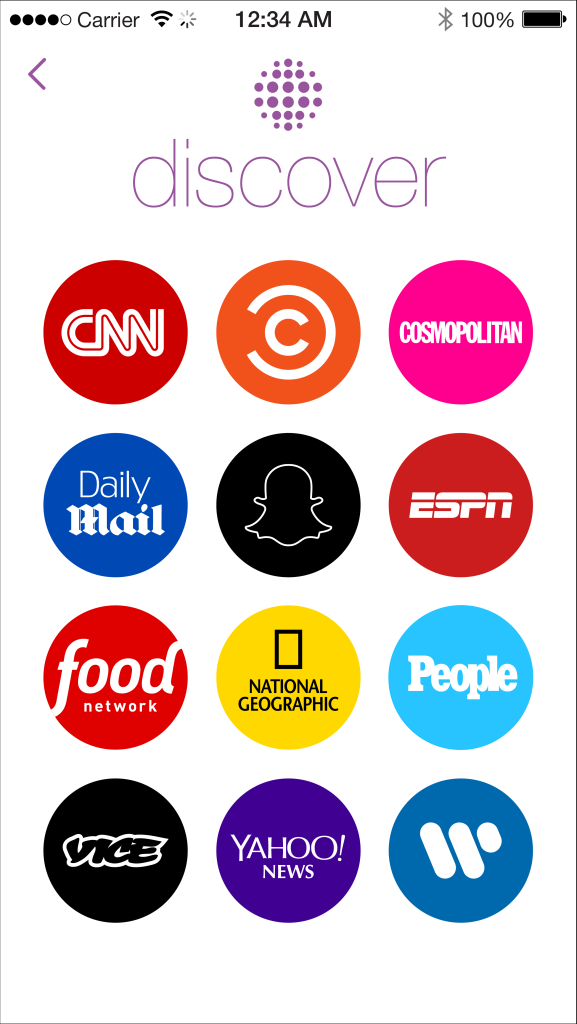 3. Snapchat Discover